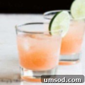 Vibrant Grapefruit Paloma 5 Grapefruit Paloma cocktail ingredients and garnish.