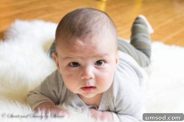 Baby Grant: 4-month Update - Smiling baby boy