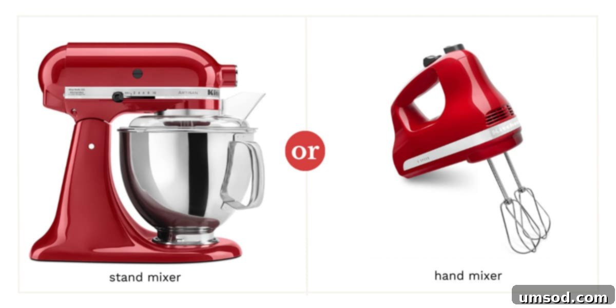 Master Macarons: 9 Must-Have Tools 3 Stand mixer and hand mixer side by side, illustrating options for whipping meringue.