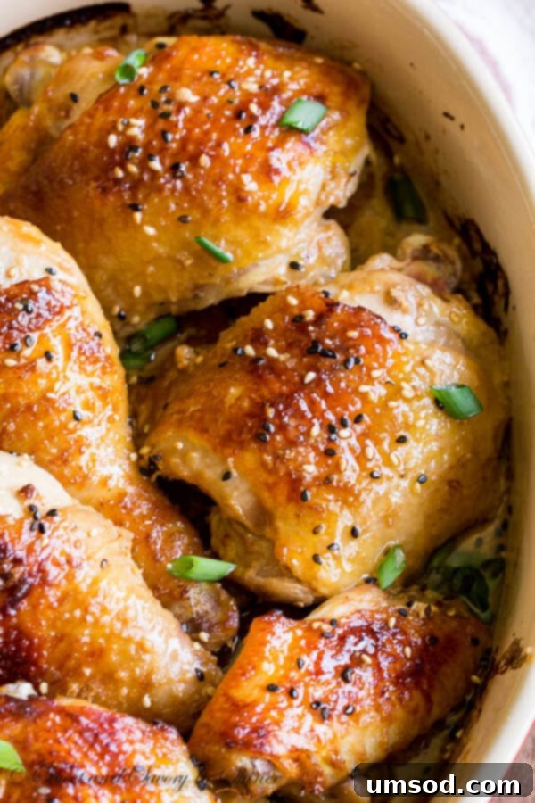 Juicy, tender and irresistibly flavorful sesame miso chicken is roasted to golden crispy perfection. Easy and delicious dinner with less than 10 minutes of hands-on time.