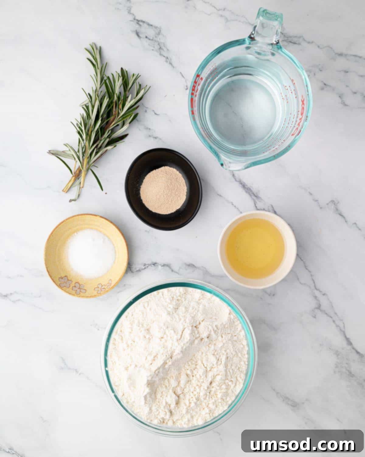 Effortless Homemade Focaccia: A Baker's Delight 4 Ingredients for overnight rosemary focaccia bread