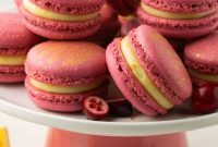 Cranberry Citrus Macarons